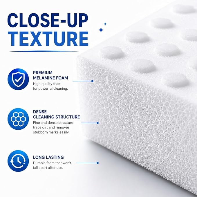 🏠HomeGlow™ Magic Eraser Sponge 🌟 Multipurpose Cleaner (Pack of 4)| 45% OFF