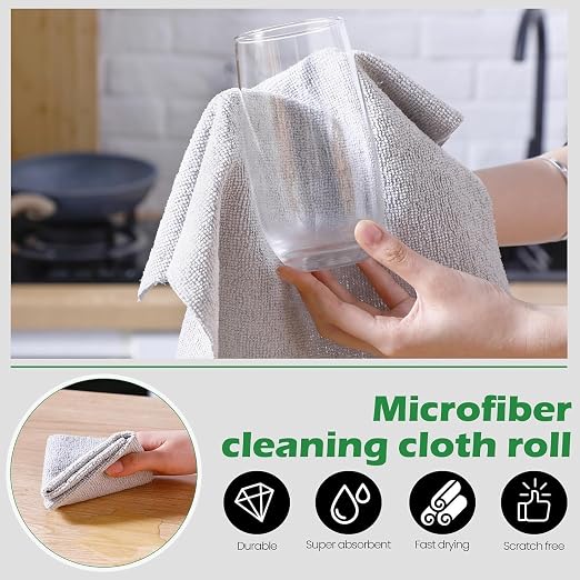 🧼 CleanMaster™ Multi-Purpose Microfiber Cloth Roll | FLAT 45% OFF 🔥