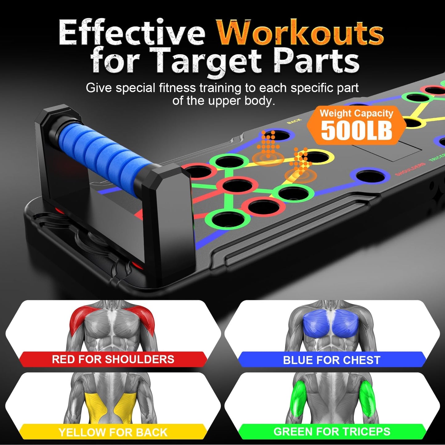 💪 PowerGain™ -  Home Gym Push-Up Board | Flat 45 %