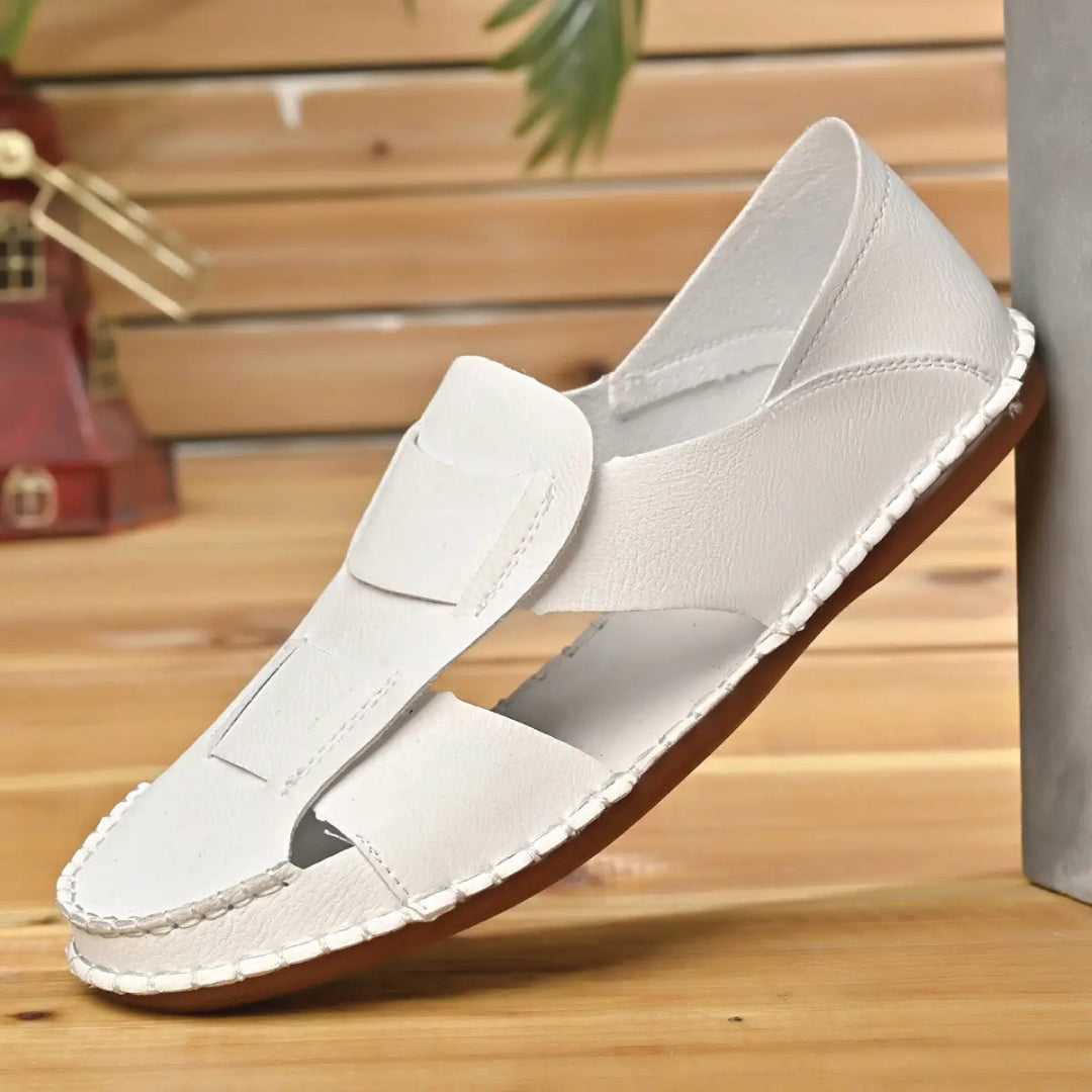 mens casual comfy foot sandal white