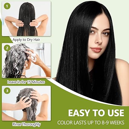 💚 Quick Hairshine Black™ -Premium Hair Color Shampoo | FLAT 45% OFF 🔥