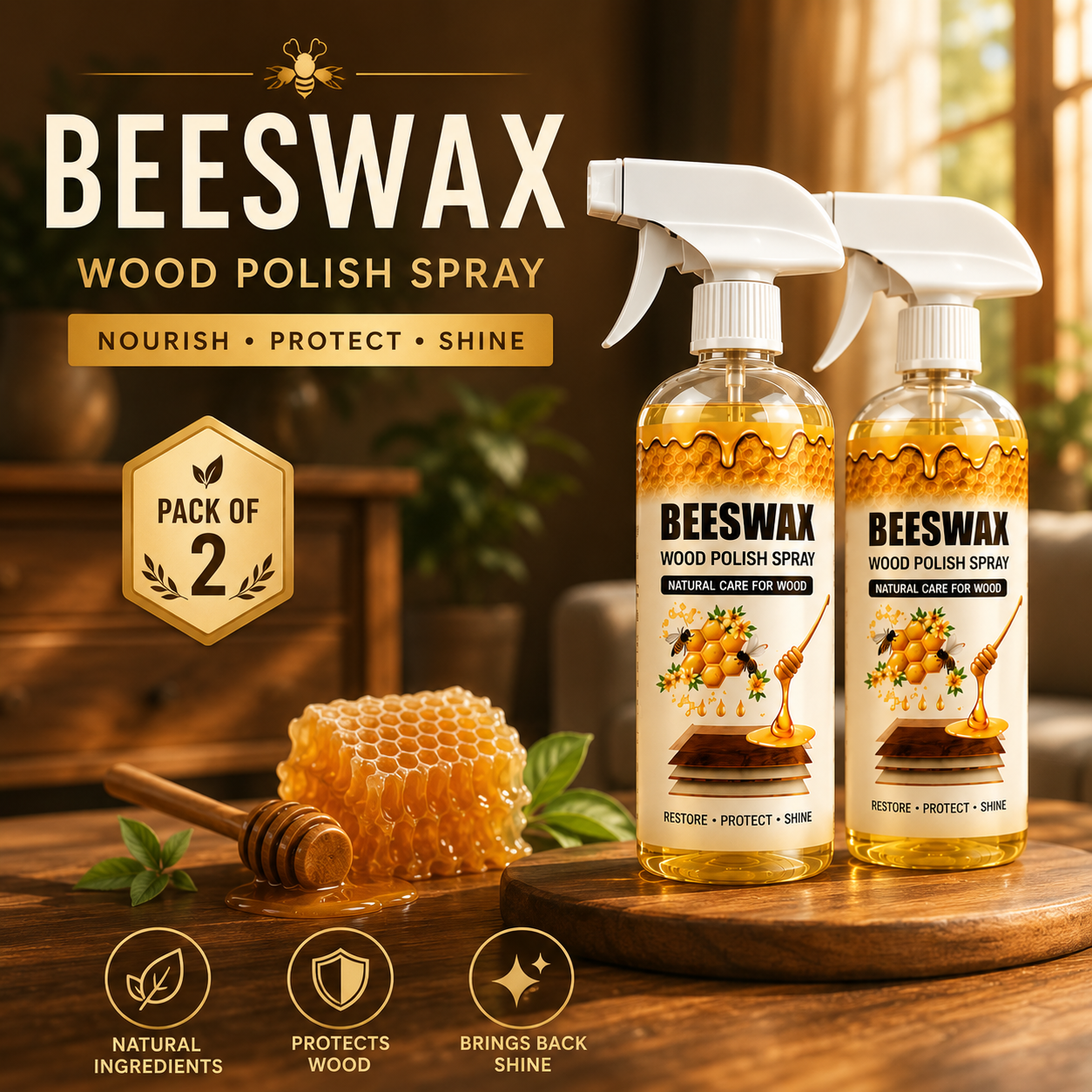🏡 WoodShine Pro™ - Instant Shine Furniture Polish | FLAT 45% OFF 🔥