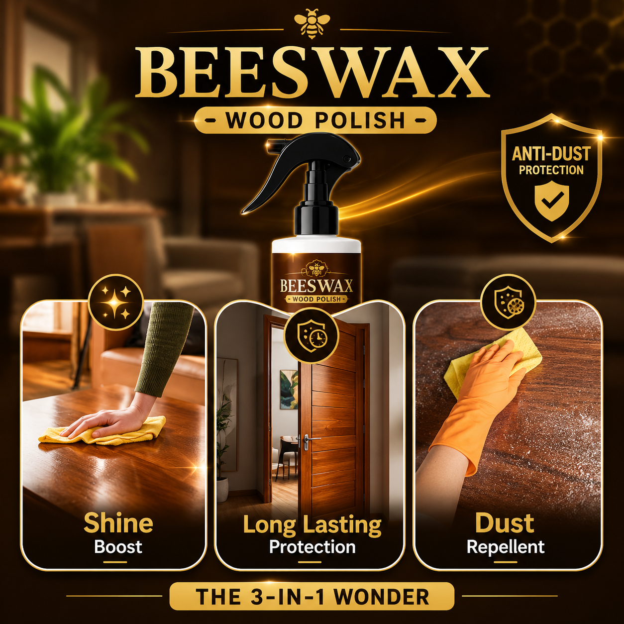 🏡 WoodShine Pro™ - Instant Shine Furniture Polish | FLAT 45% OFF 🔥
