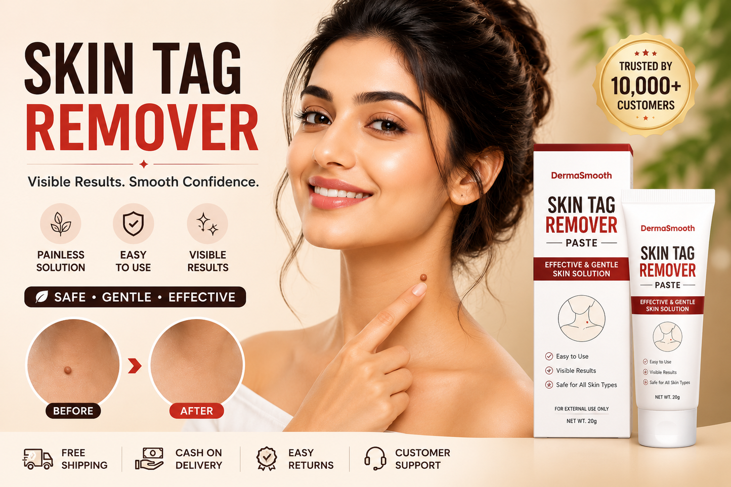 🌸 Skin Tag  Remover -TagFree™ Visible Results, Beautiful Skin | FLAT 45% OFF 🔥