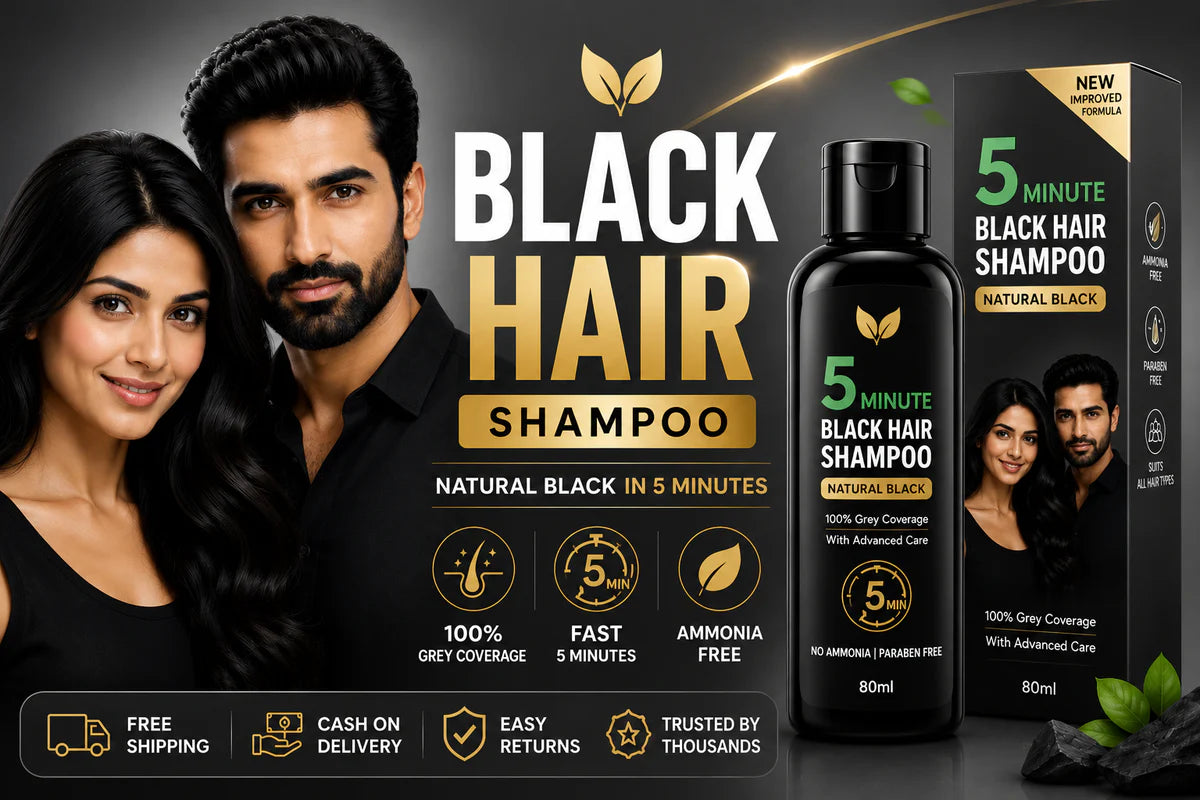 💚 Quick Hairshine Black™ -Premium Hair Color Shampoo | FLAT 45% OFF 🔥