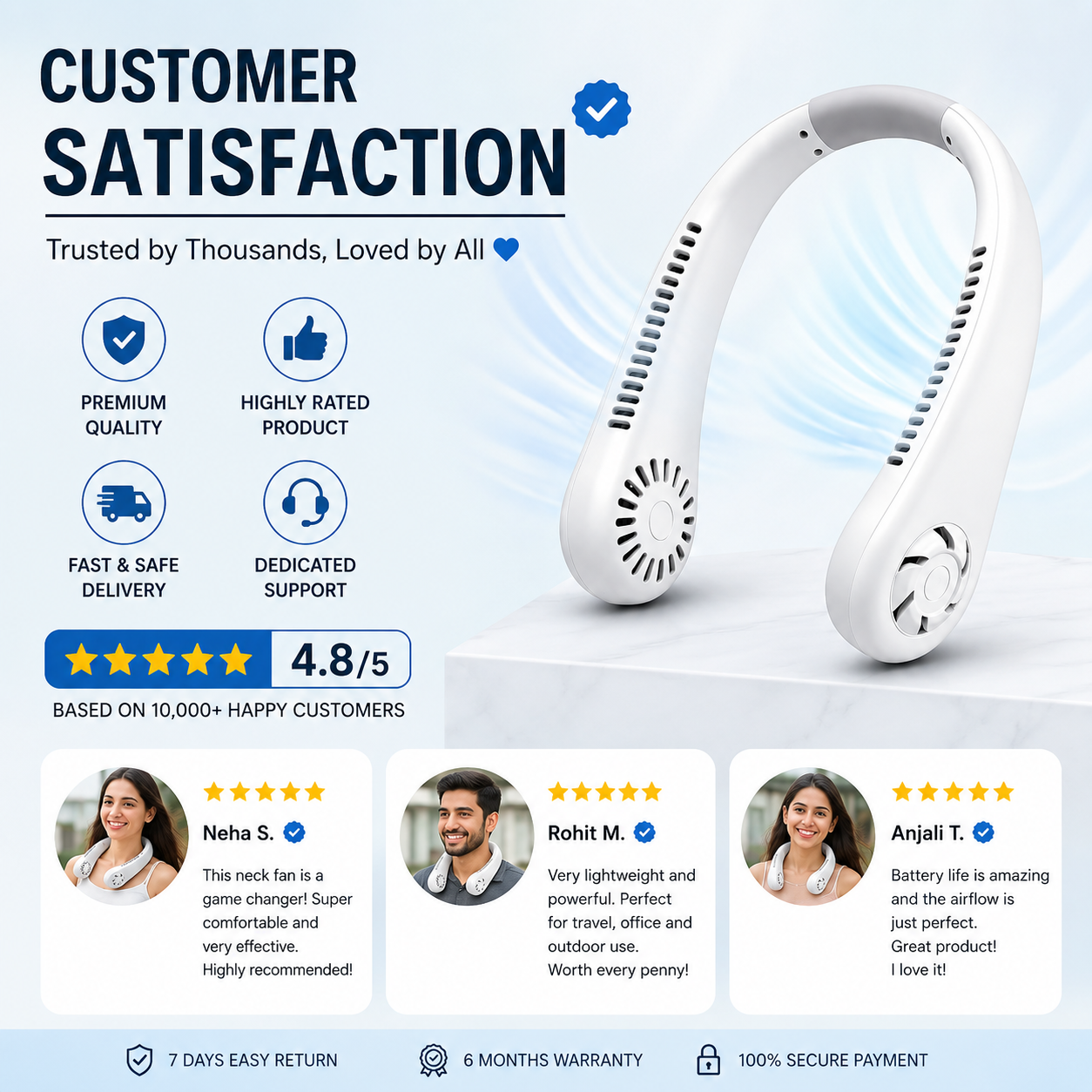 ❄️ Neck Fan -CoolNest™ Stay Cool. Stay Comfortable | FLAT 45% OFF 🔥