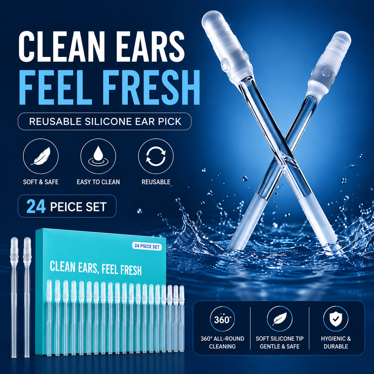🔥 CleanEar Pro™ Reusable Ear Cleaner🔥 24pcs (Pack of 1) FLAT 45% OFF