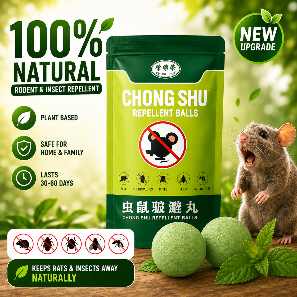 🏠 HomeSafe™ - Herbal  Ret Repellent Balls 🐭 | Flat 45 %